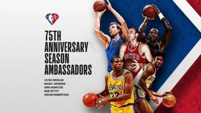 NBA75大巨星分3次公布 魔术师等5人出任形象大使